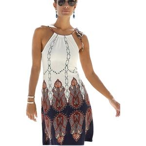 Lascana - High Neck Boho Summer Dress or Cover-up - Size 10